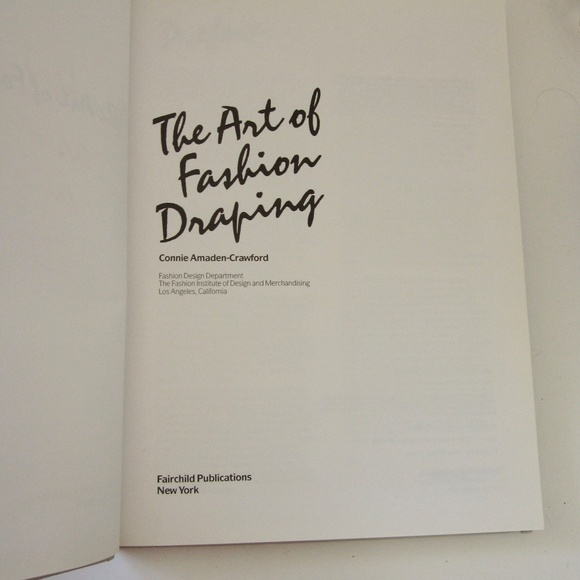 The Art of Fashion Draping Connie Amaden-Crawford 1989 Fairchild Books 2nd Prntg - Picture 3 of 11